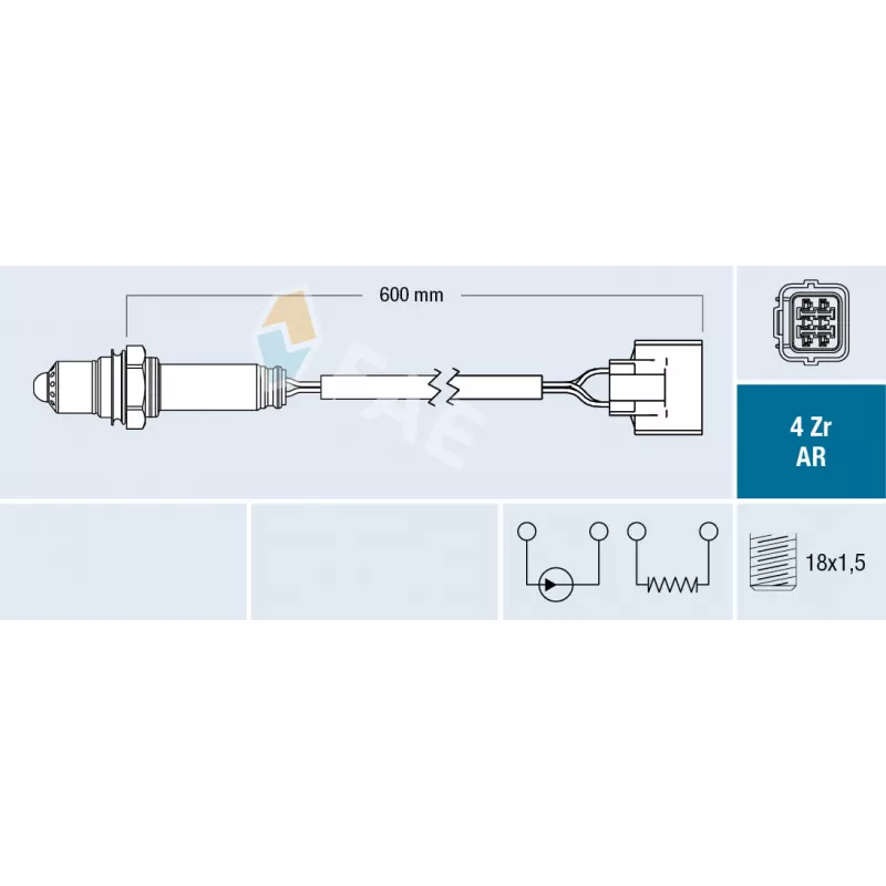 Sonde lambda FAE 75604