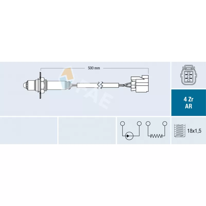 Sonde lambda FAE 75606