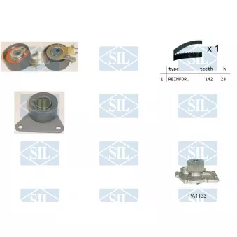 Pompe à eau + kit de courroie de distribution Saleri SIL K1PA1133