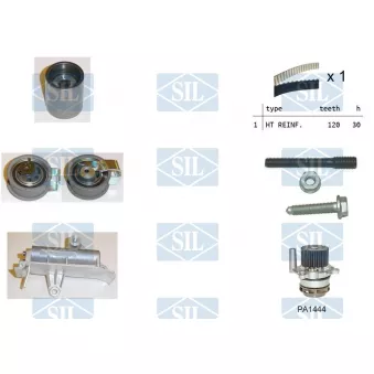 Pompe à eau + kit de courroie de distribution Saleri SIL K1PA1444