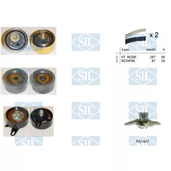 Pompe à eau + kit de courroie de distribution Saleri SIL K1PA1447