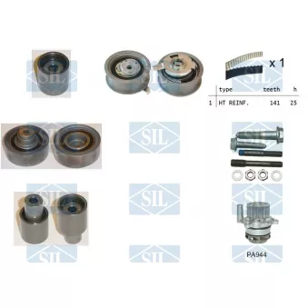 Pompe à eau + kit de courroie de distribution Saleri SIL K1PA944