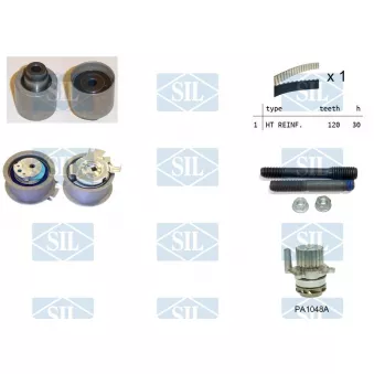 Pompe à eau + kit de courroie de distribution Saleri SIL K2PA1048A