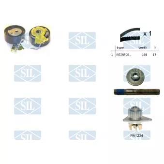 Pompe à eau + kit de courroie de distribution Saleri SIL K2PA1234