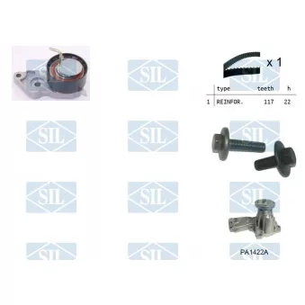 Pompe à eau + kit de courroie de distribution Saleri SIL K2PA1422A