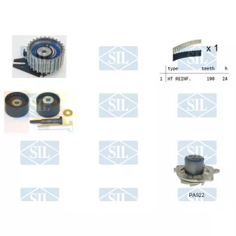 Pompe à eau + kit de courroie de distribution Saleri SIL K2PA922