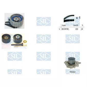 Pompe à eau + kit de courroie de distribution Saleri SIL K3PA922