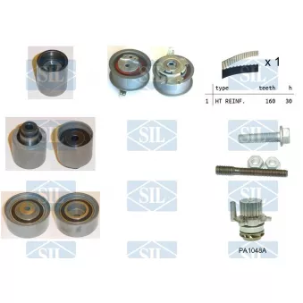 Pompe à eau + kit de courroie de distribution Saleri SIL K4PA1048A