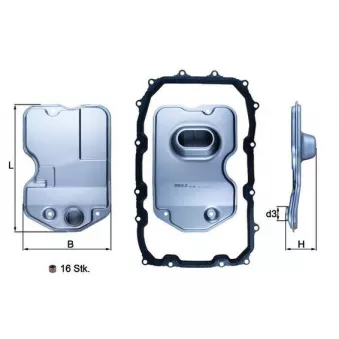 Filtre hydraulique, boîte automatique KNECHT HX 160KIT