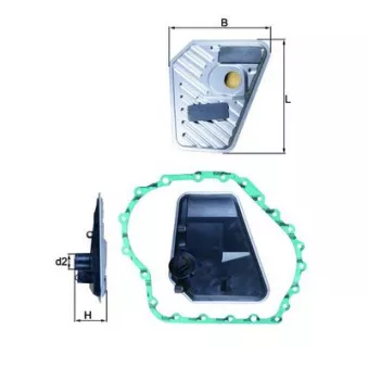 Filtre hydraulique, boîte automatique KNECHT HX 168D
