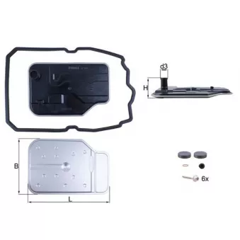 Filtre hydraulique, boîte automatique KNECHT HX 230 KIT