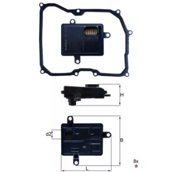 Filtre hydraulique, boîte automatique KNECHT HX 275D