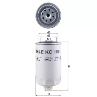 Filtre à carburant KNECHT KC 186