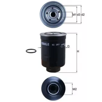 Filtre à carburant KNECHT KC 261D