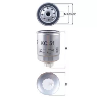 Filtre à carburant KNECHT KC 51