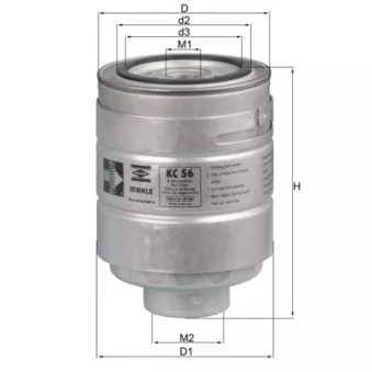 Filtre à carburant KNECHT KC 56