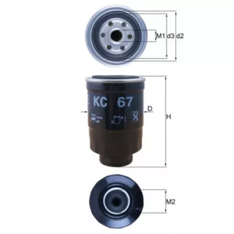 Filtre à carburant KNECHT KC 67