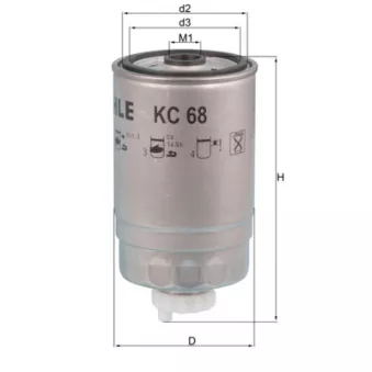 Filtre à carburant KNECHT KC 68