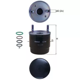 Filtre à carburant KNECHT KL 1002D