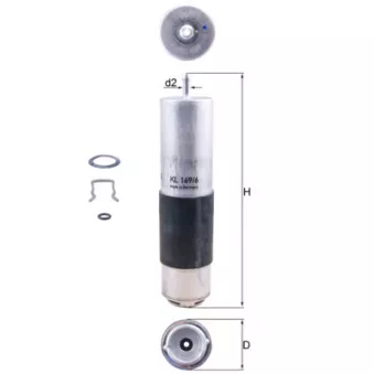 Filtre à carburant KNECHT KL 169/6D