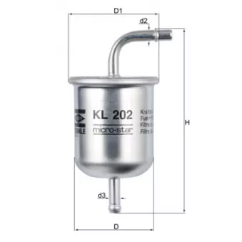 Filtre à carburant KNECHT KL 202