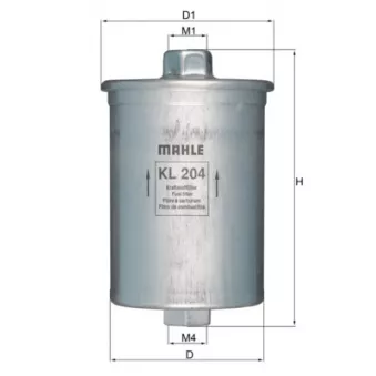 Filtre à carburant KNECHT KL 204