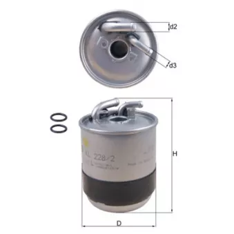 Filtre à carburant KNECHT KL 228/2D