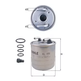 Filtre à carburant KNECHT KL 490D