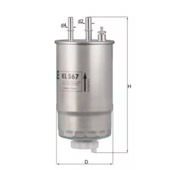 Filtre à carburant KNECHT KL 567