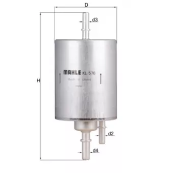 Filtre à carburant KNECHT KL 570