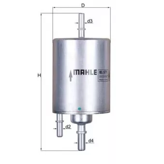 Filtre à carburant KNECHT KL 571