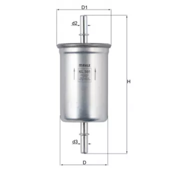 Filtre à carburant KNECHT KL 591