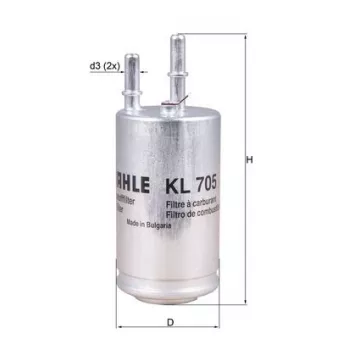 Filtre à carburant KNECHT KL 705