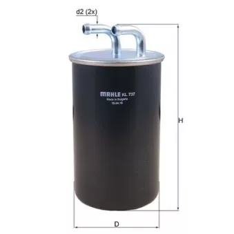 Filtre à carburant KNECHT KL 737