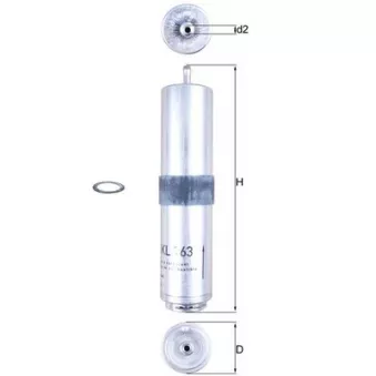 Filtre à carburant KNECHT KL 763D
