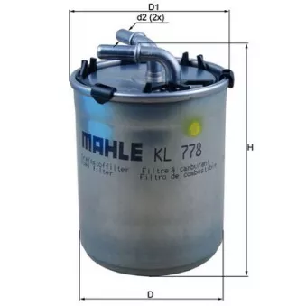Filtre à carburant KNECHT KL 778