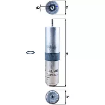 Filtre à carburant KNECHT KL 983D