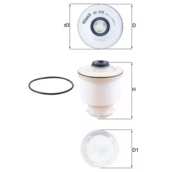 Filtre à carburant KNECHT KX 573D