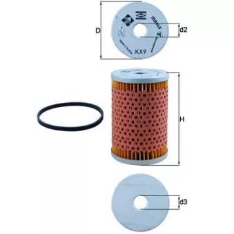 Filtre à carburant KNECHT KX 9D