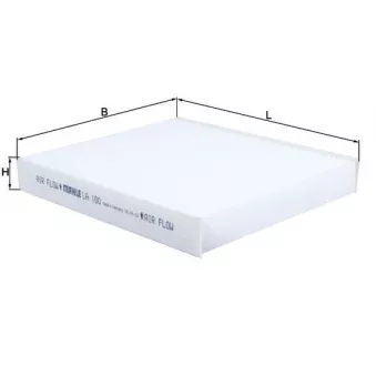 Filtre, air de l'habitacle KNECHT LA 100