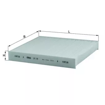Filtre, air de l'habitacle KNECHT LA 119