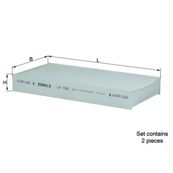 Filtre, air de l'habitacle KNECHT LA 122/S