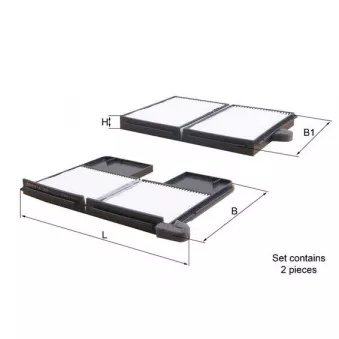 Filtre, air de l'habitacle KNECHT LA 186/S