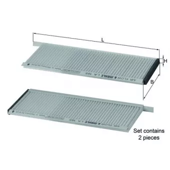 Filtre, air de l'habitacle KNECHT LA 195/S