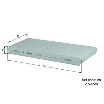 Filtre, air de l'habitacle KNECHT LA 235/S