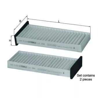 Filtre, air de l'habitacle KNECHT LA 296/S