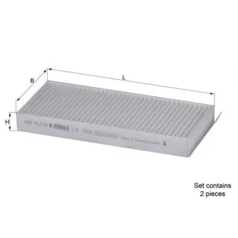 Filtre, air de l'habitacle KNECHT LA 356/S