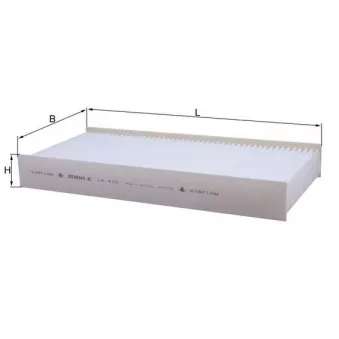 Filtre, air de l'habitacle KNECHT LA 410