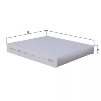 Filtre, air de l'habitacle KNECHT LA 424