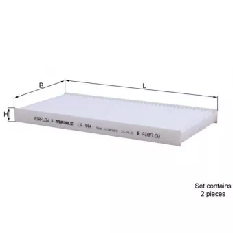 Filtre, air de l'habitacle KNECHT LA 444/S